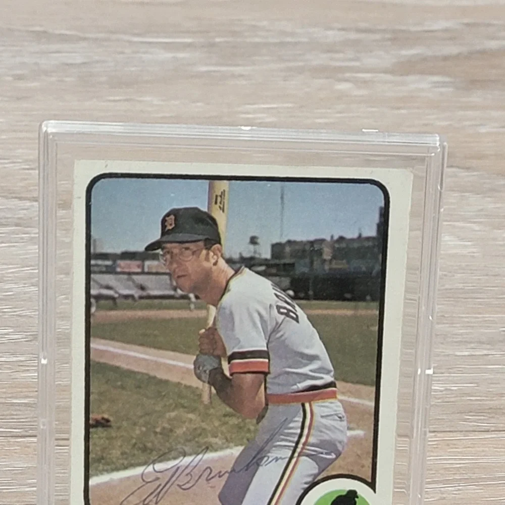Ed Brinkman Detroit Tigers 1972 Topps Baseball Card Autographed